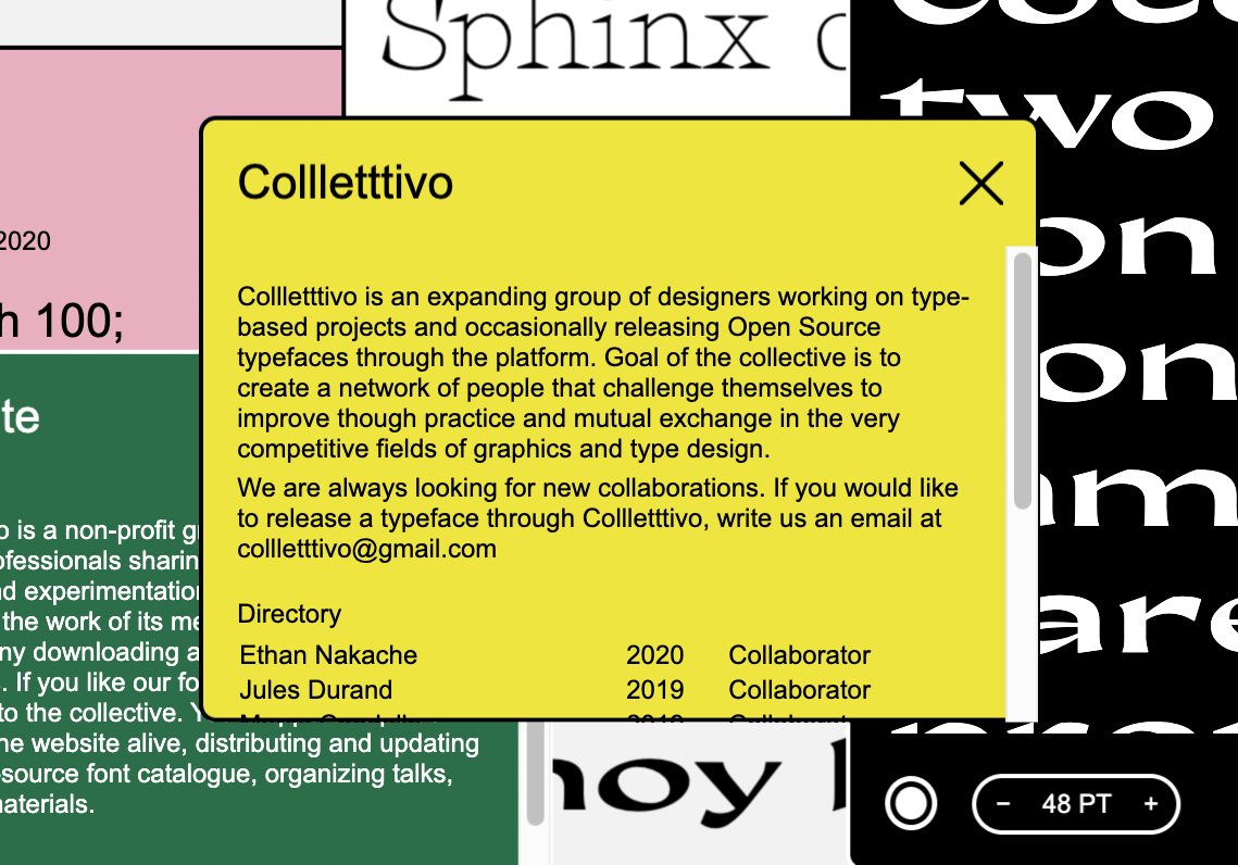 Collletttivo auf ihrer Webseite